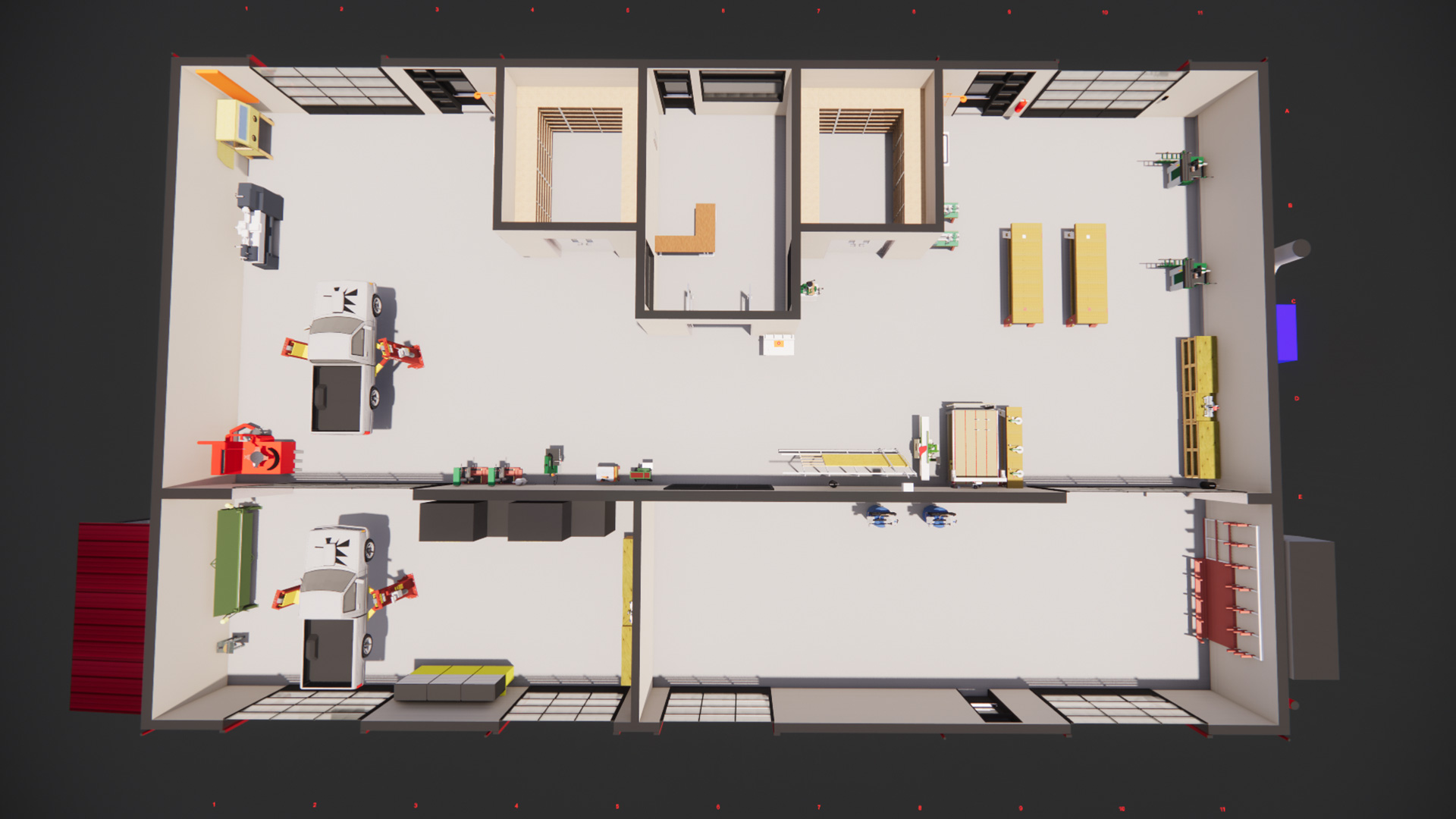 Rendering of shop floorplan