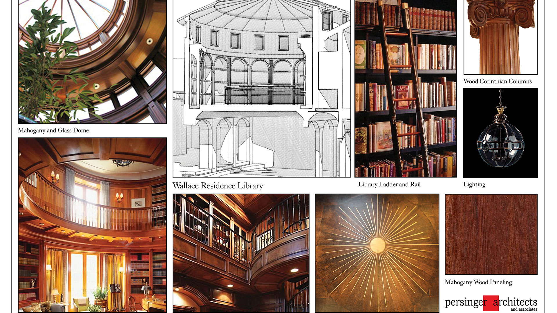 Compilation of images and ideas highlighting bookshelves and exposed wood
